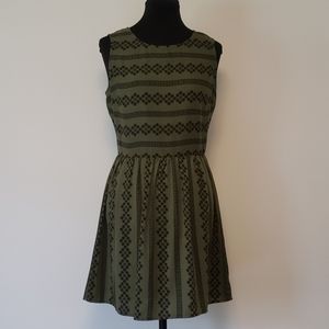 Fit and flair sleeveless dress.